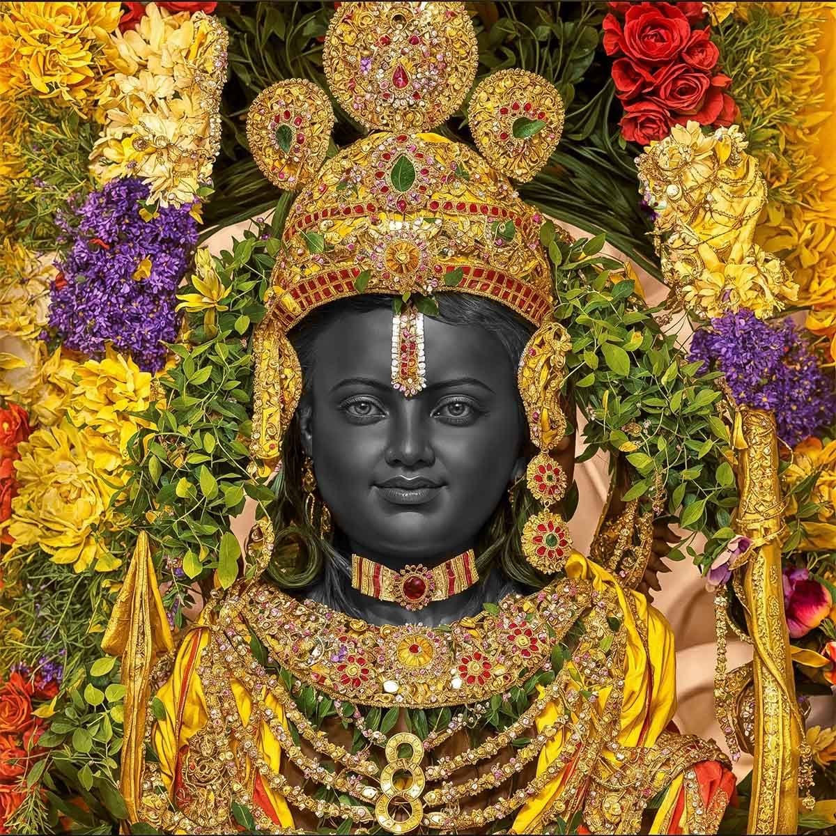 Manmohak, Shri Ram Lalla HD Wallpaper for Wall pattern detail