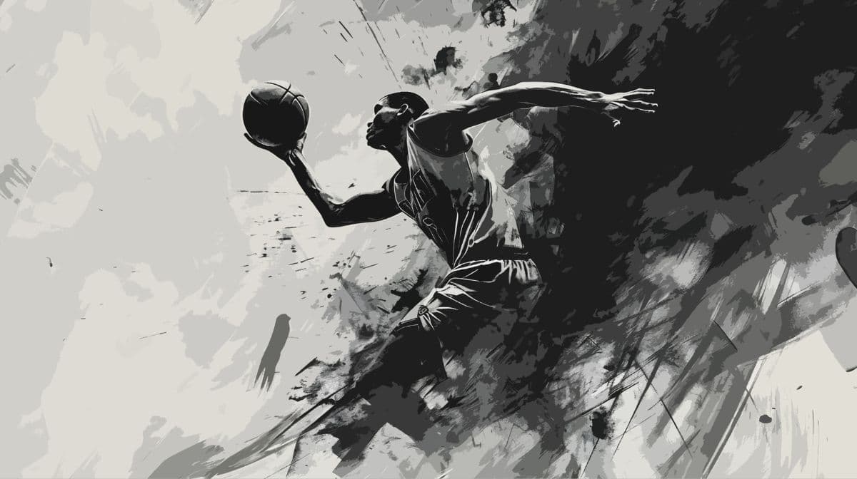 Basketball Abstract Art Wallpaper for Wall pattern detail