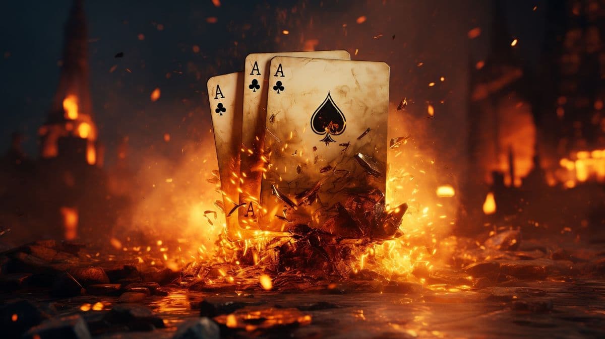 Blazing Ace Showdown Gaming Wallpaper Mural pattern detail