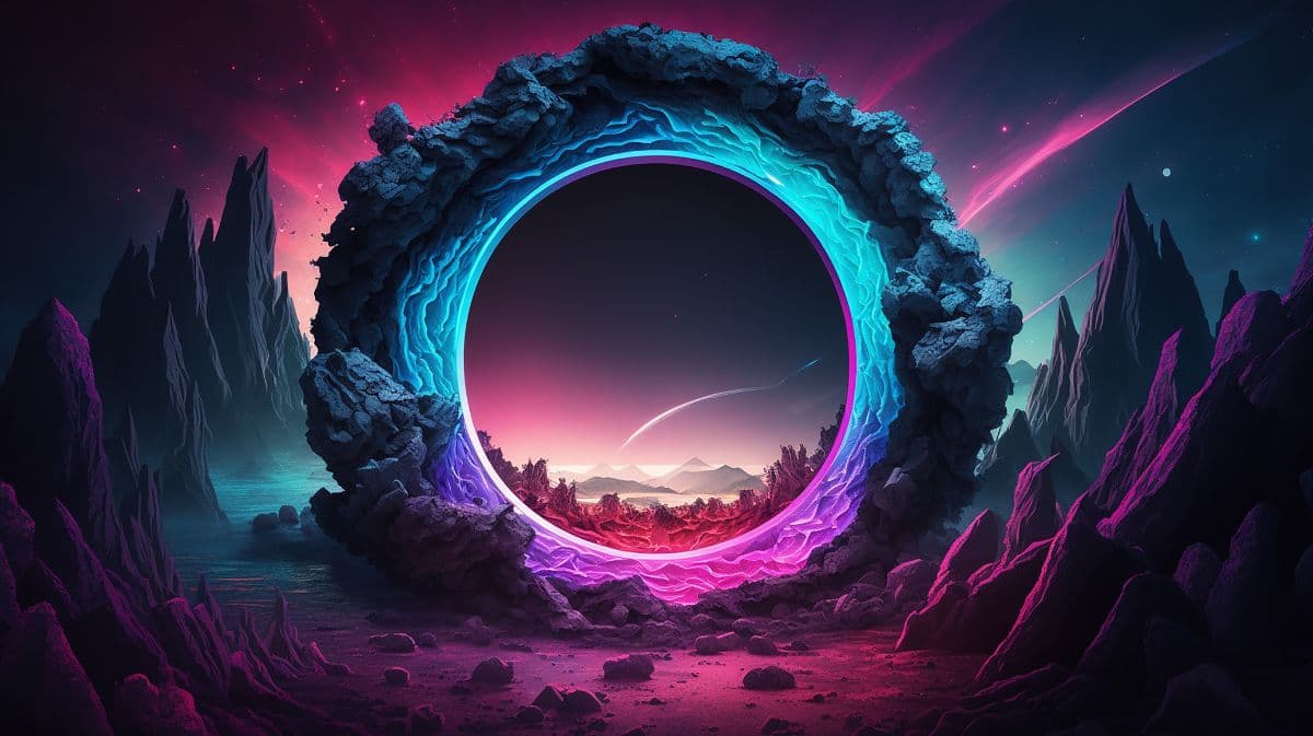 Space Cosmic Portal Wallpaper for Wall pattern detail