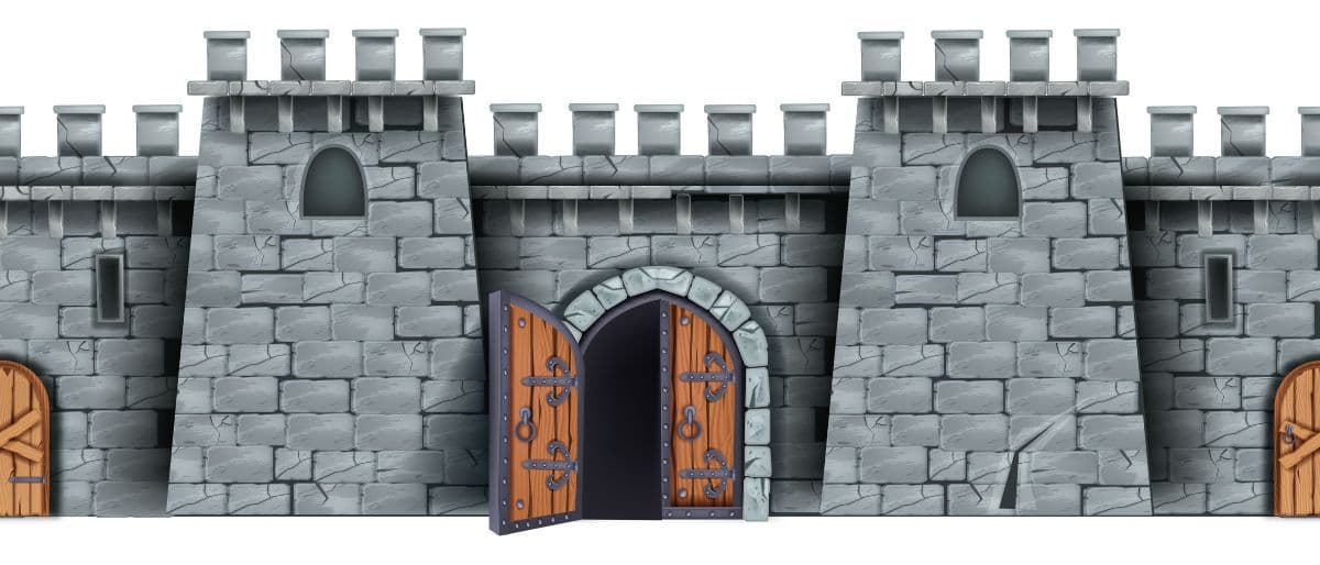 The Castle Gates 3D Effect Wallpaper pattern detail