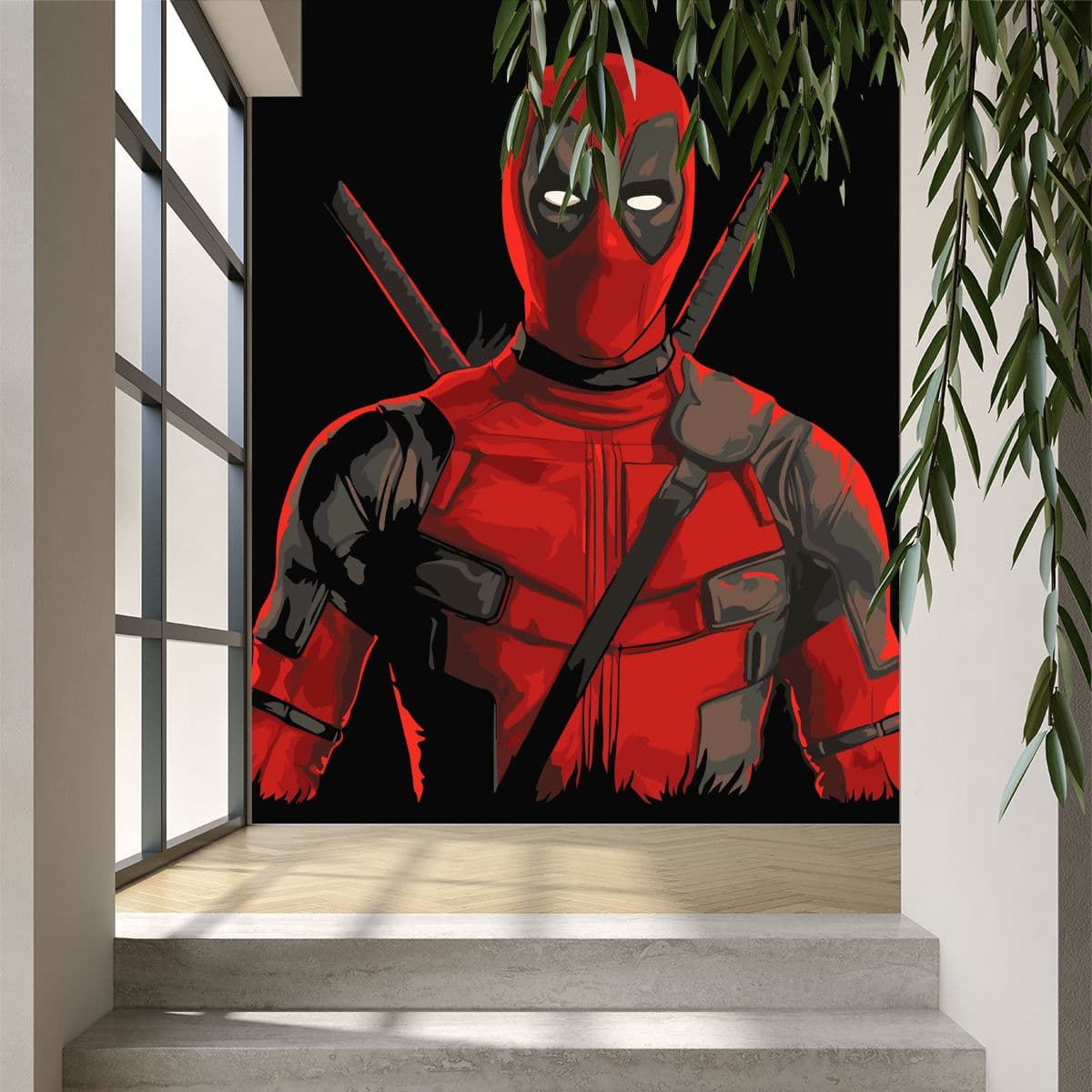 Dangerous Deadpool Wallpaper for Wall shown in a room