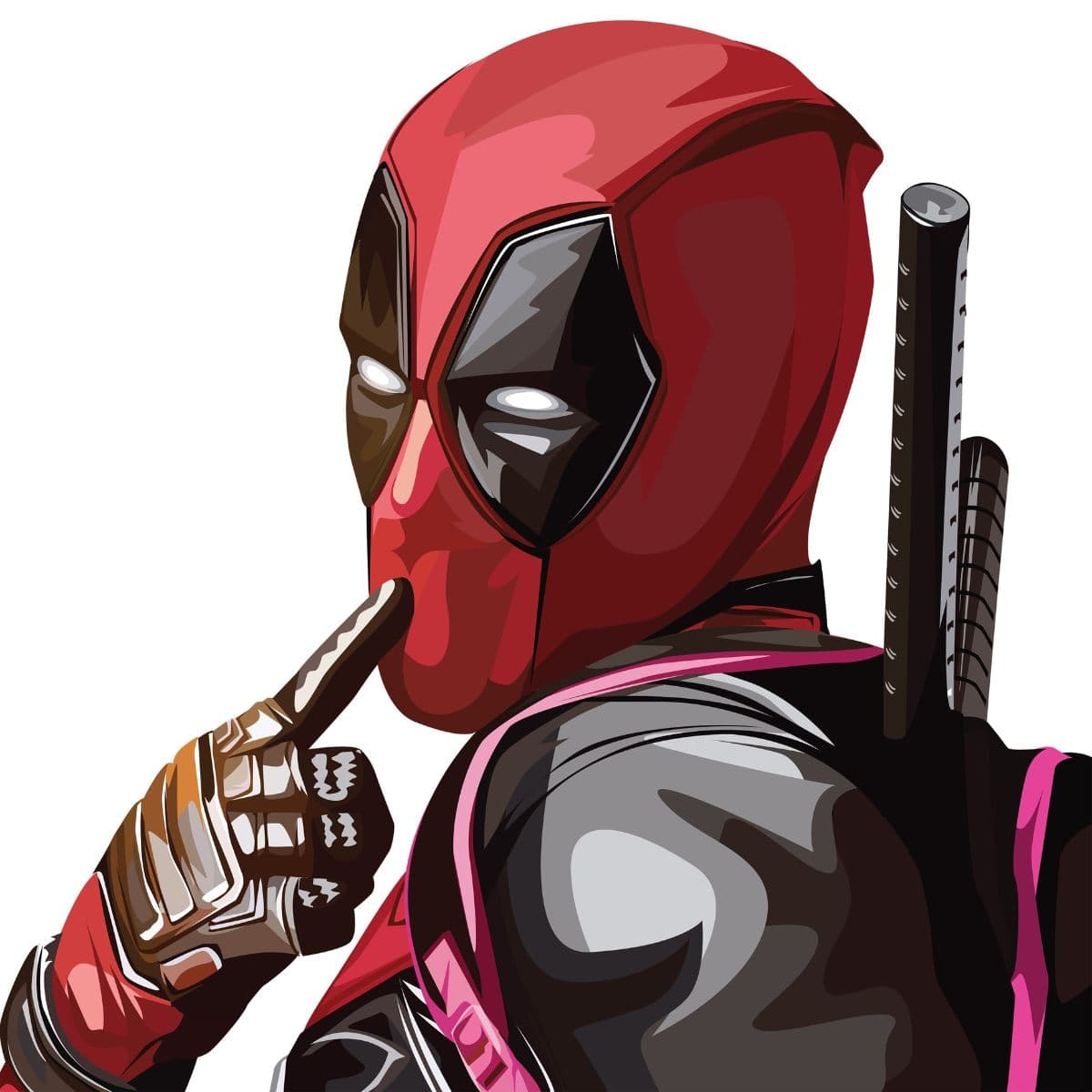 Deadpool Funny Pose Wallpaper for Wall pattern detail