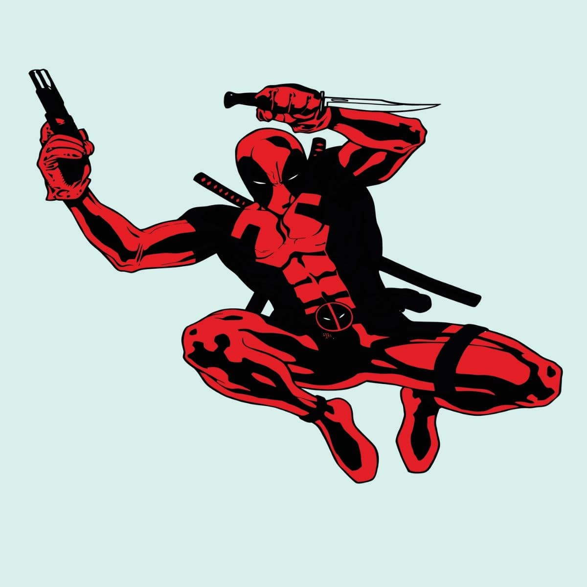 Deadpool in Action Wallpaper for Wall pattern detail