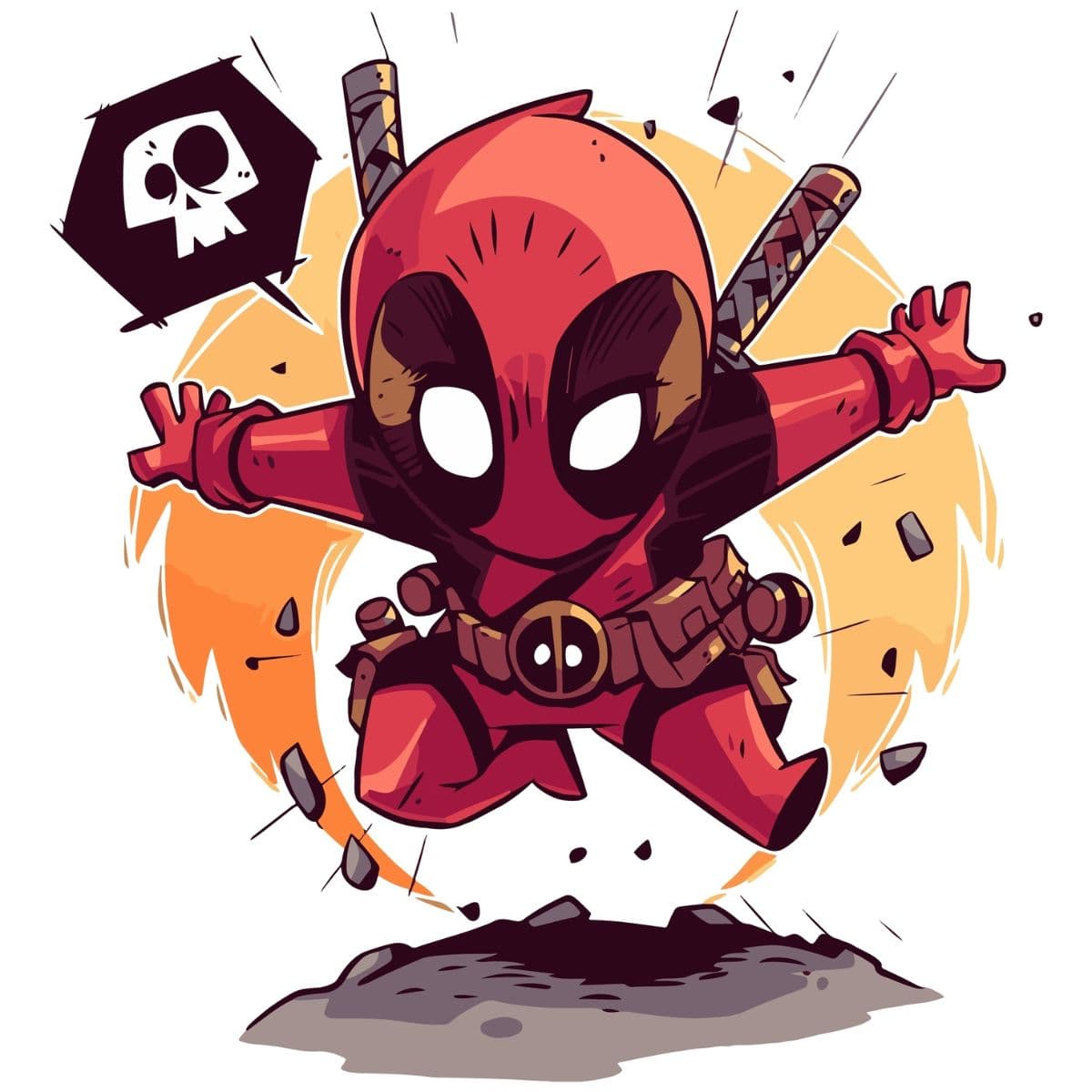Superhero Deadpool Wallpaper Mural pattern detail