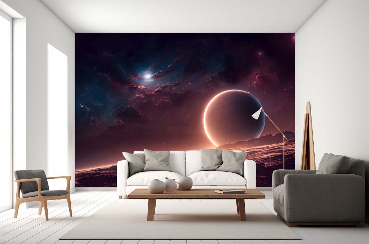 Interstellar, Sci-fi Concept Wallpaper for Wall shown in a room