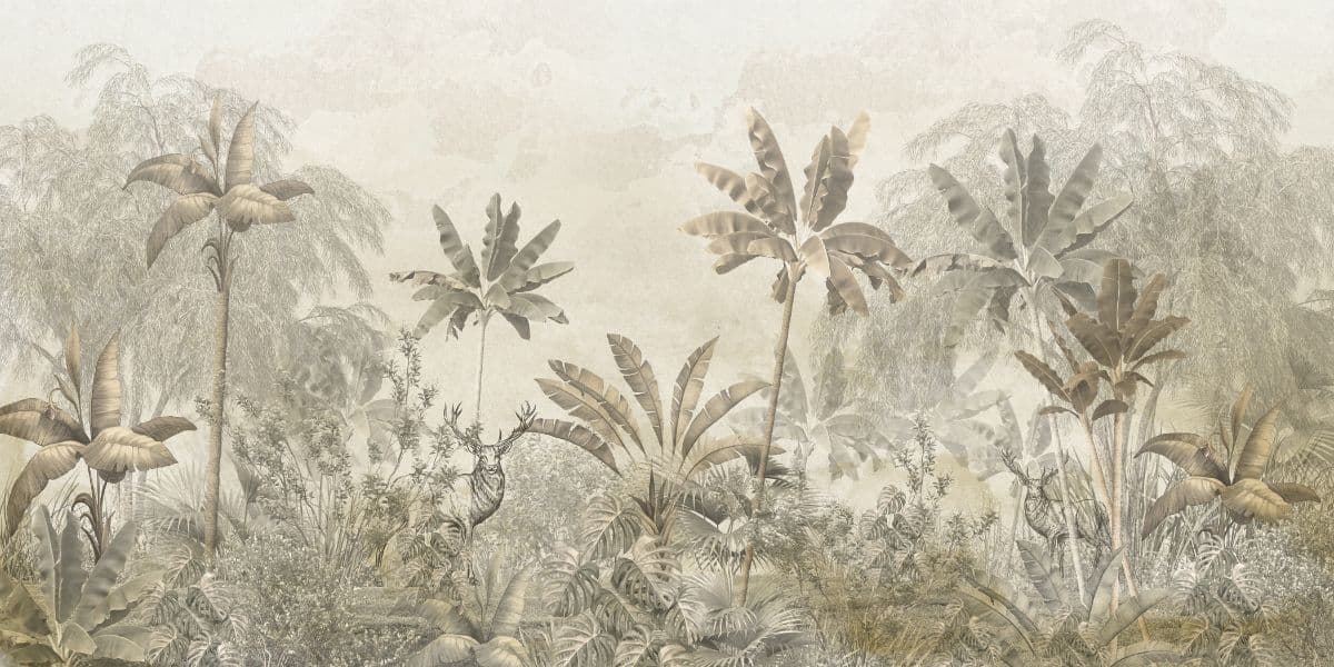 Jungle Sukoon, Enchanted Mist Forest Wallpaper pattern detail