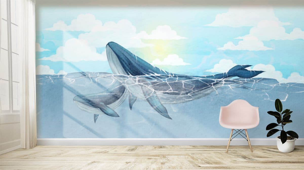 Ocean Empress, Motherly Waves of Love Wallpaper shown in a room