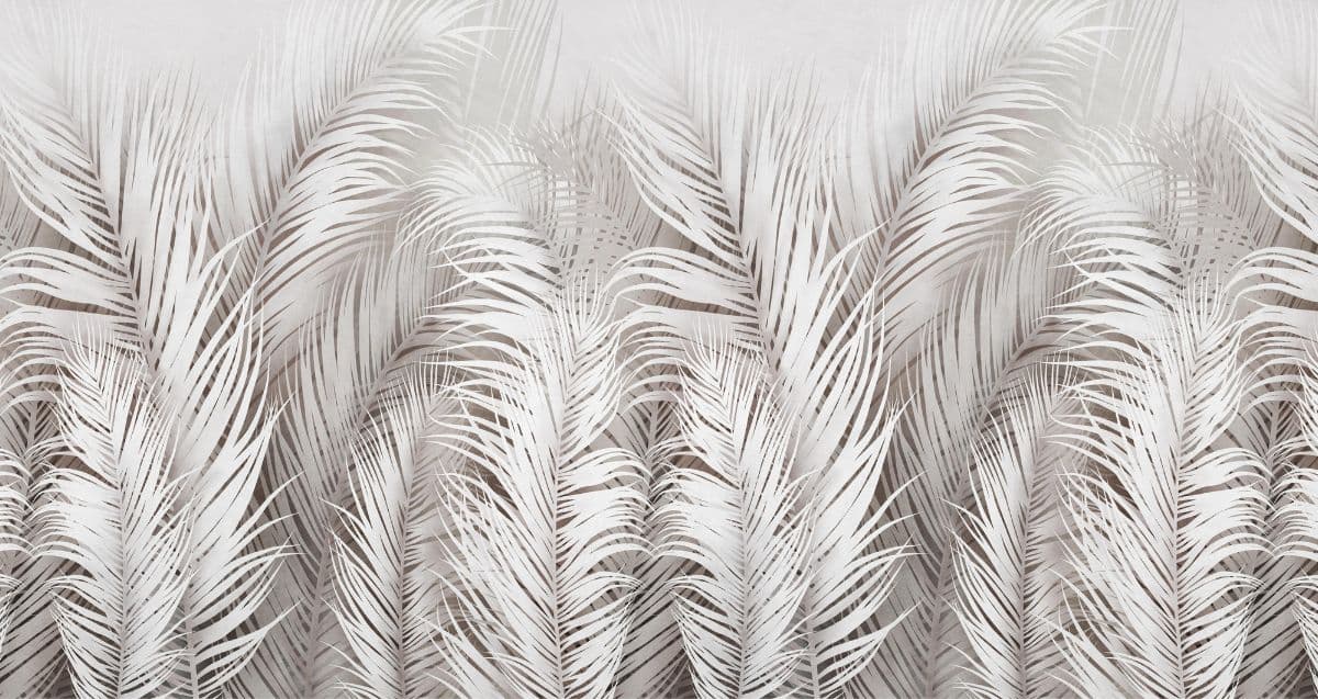 Soft Breeze Palm Leaves Wallpaper Mural pattern detail