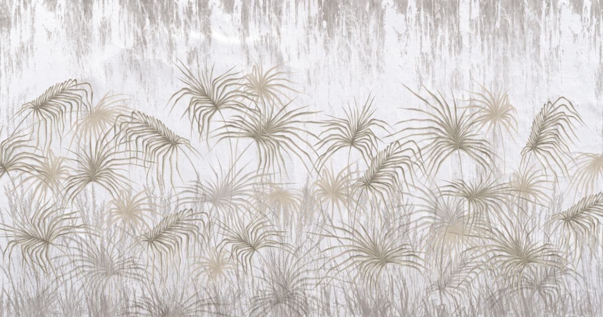 Tropical Palm Leaves Art Wallpaper pattern detail