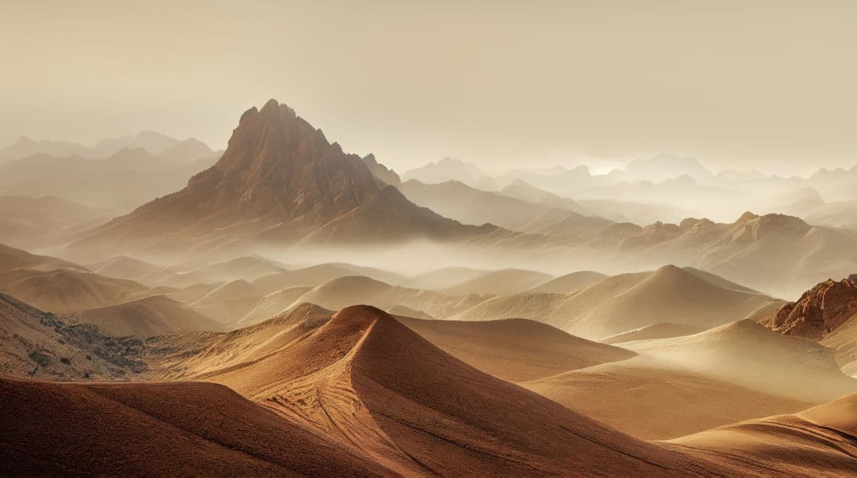 Yama, Majestic Peaks Panorama Wallpaper Mural pattern detail