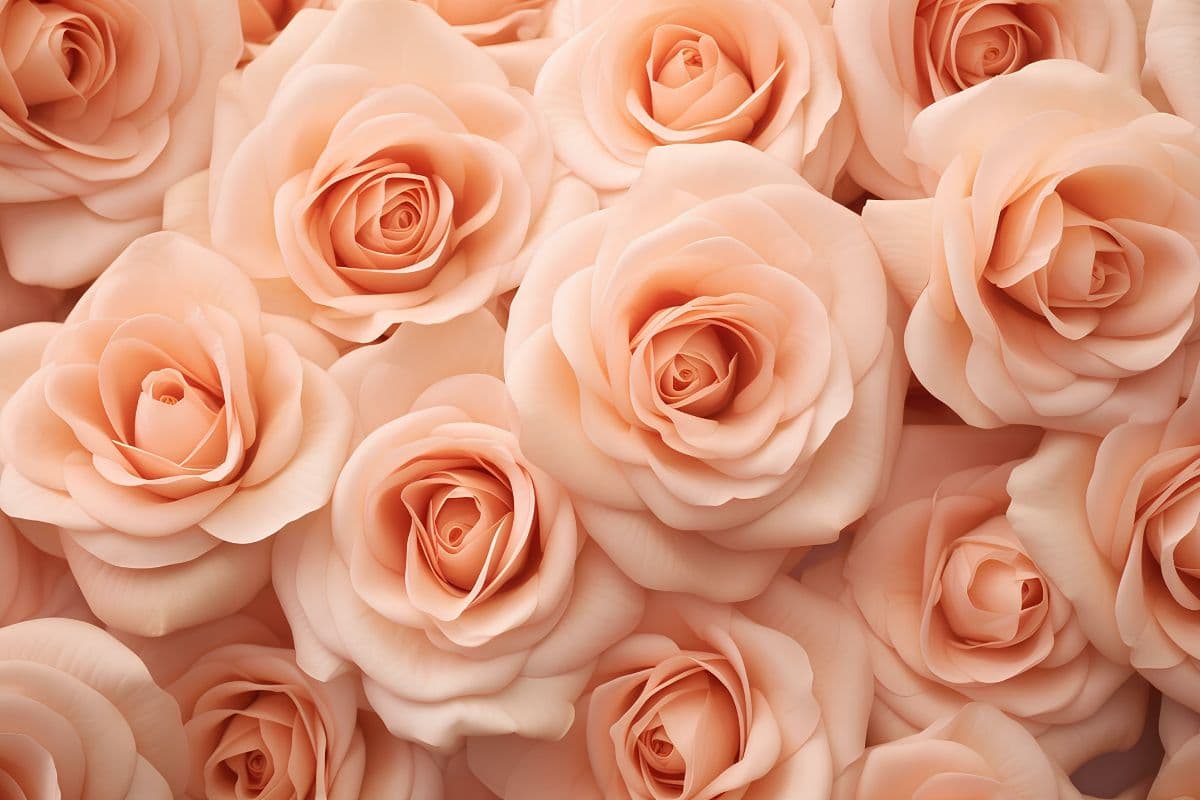 Rosa, Soft Bloom Luxuria Wallpaper for Wall pattern detail