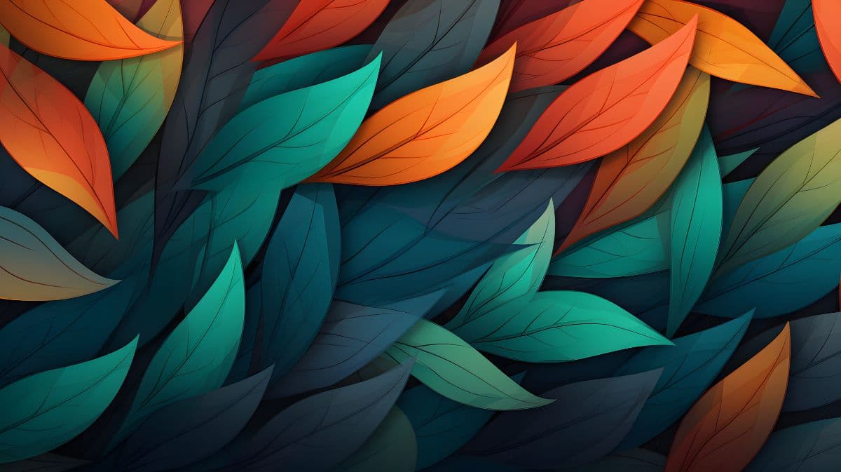 Colorful Leaves Furniture Wallpaper pattern detail