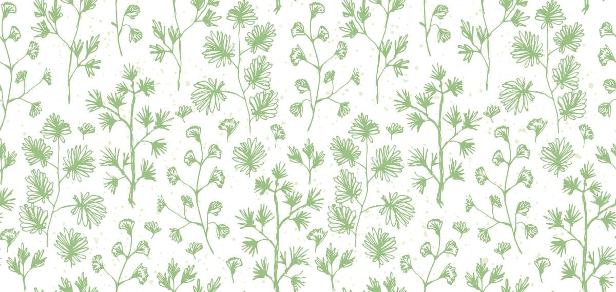 Mesmerizing Green Branches Furniture Wallpaper pattern detail