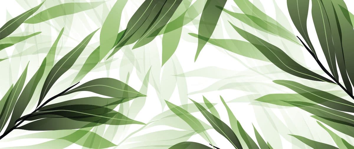 Tranquil Green Leaves Furniture Wallpaper pattern detail