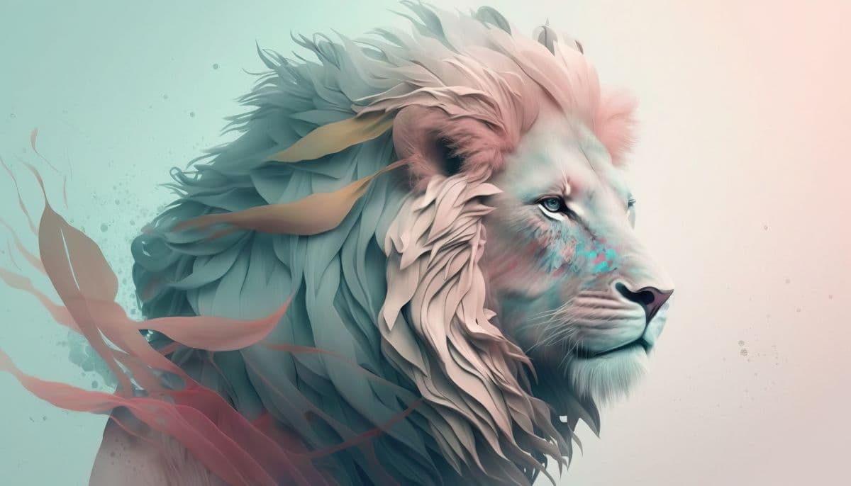 Singham, Lion Abstract Wallpaper Mural pattern detail