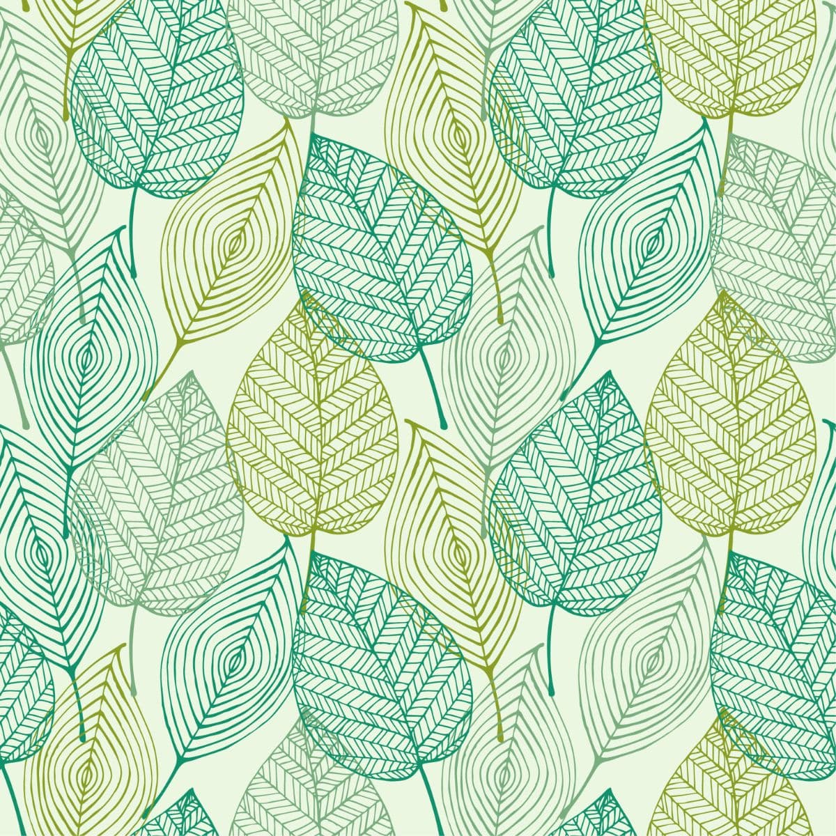 Beautiful Leaves Pattern Almirah Wallpaper pattern detail