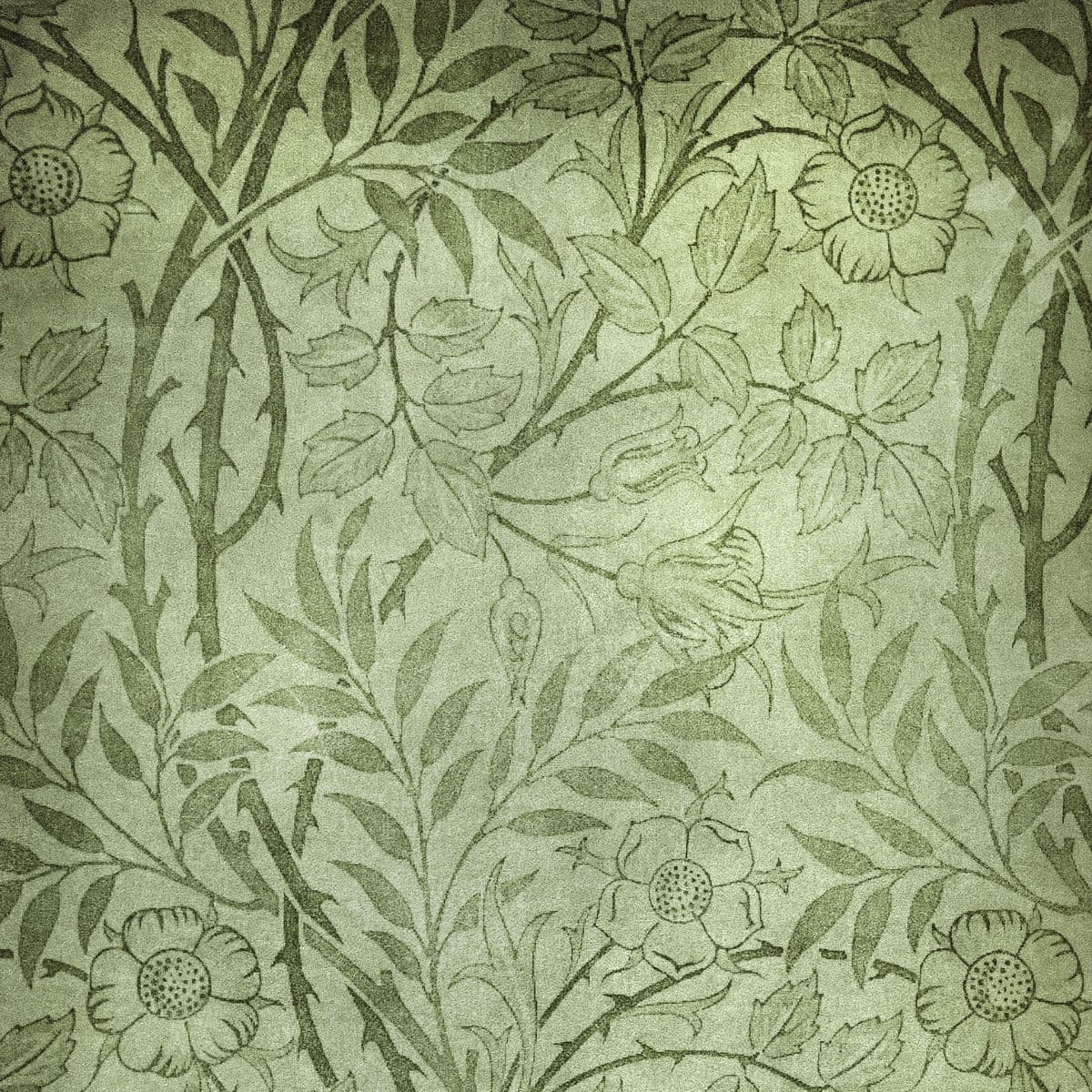 Floral Whisper Vintage Grunge Almirah Wallpaper pattern detail