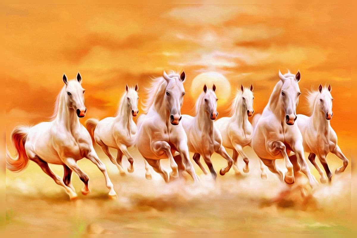 Seven Horses Furniture Wallpaper pattern detail
