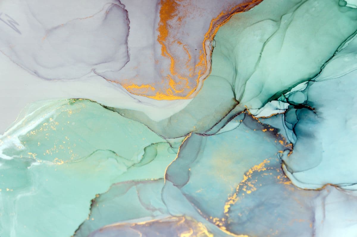 Teal Blue Marble Furniture Wallpaper pattern detail