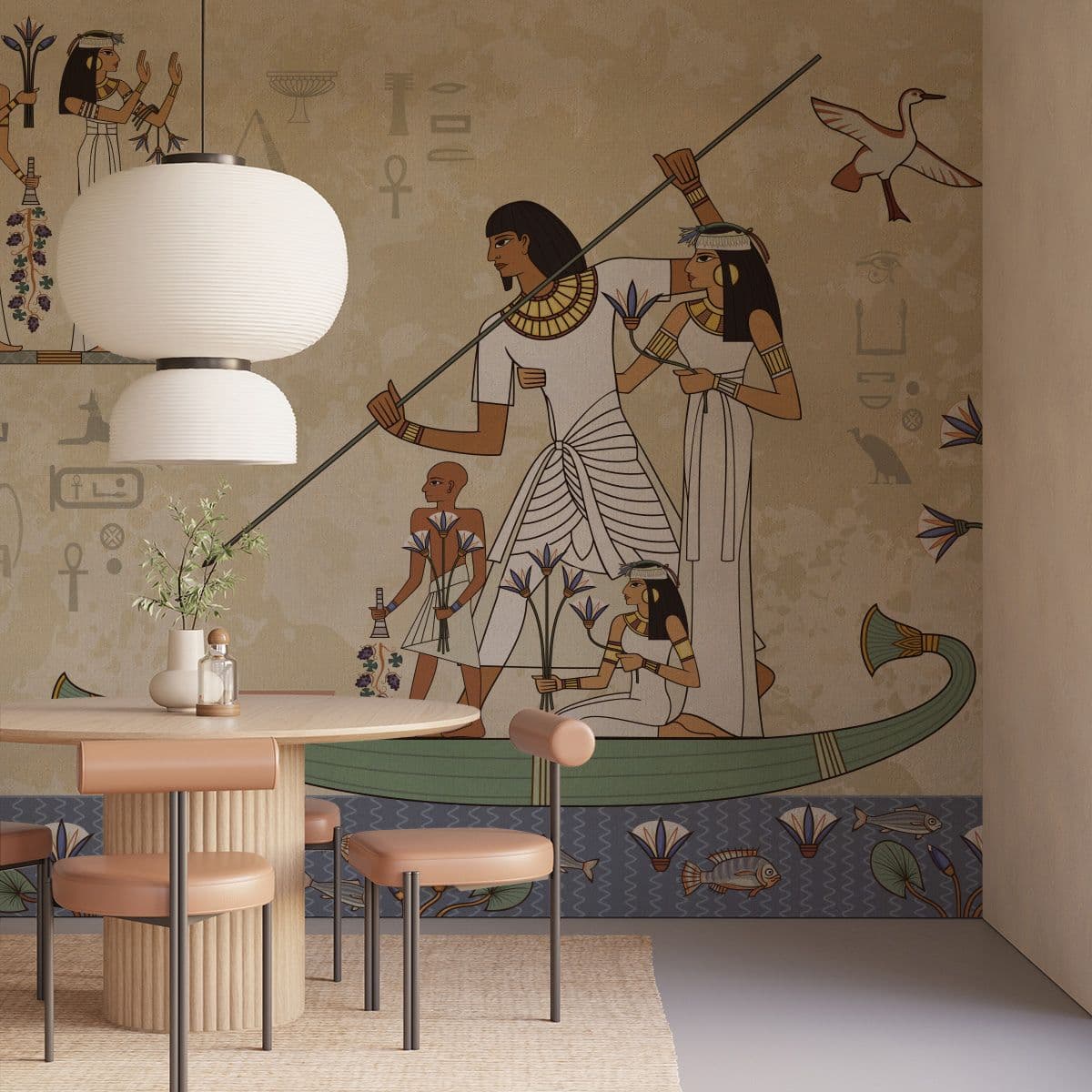 Pharaohs Muse Wallpaper Mural for Wall shown in a room
