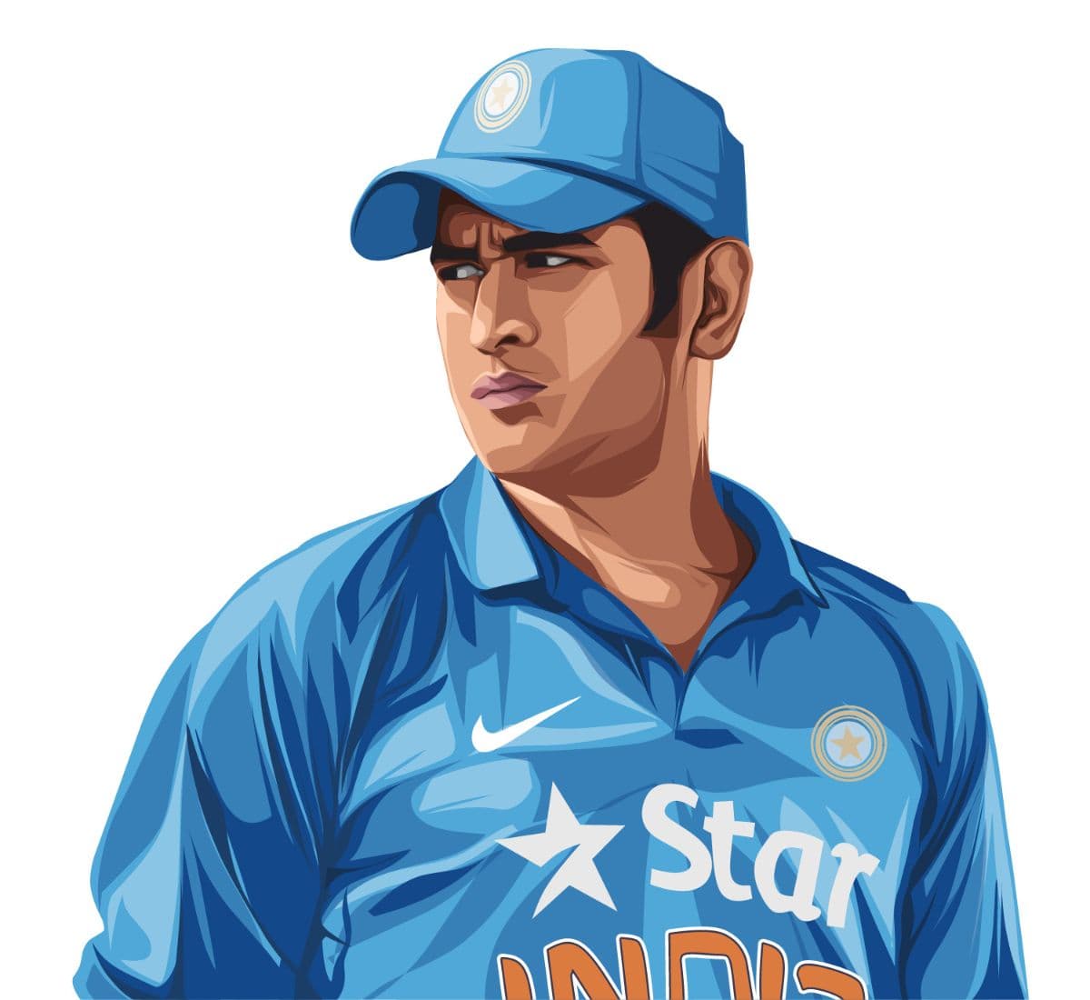 Captain Cool MS Dhoni Wallpaper for Wall pattern detail