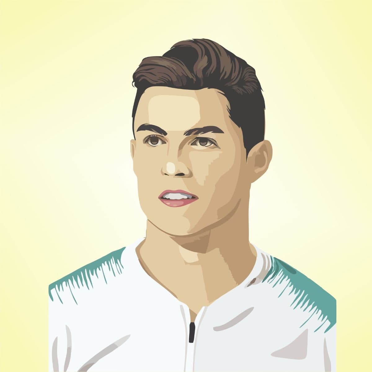 Ronaldo CR7 Wallpaper for Living Room pattern detail