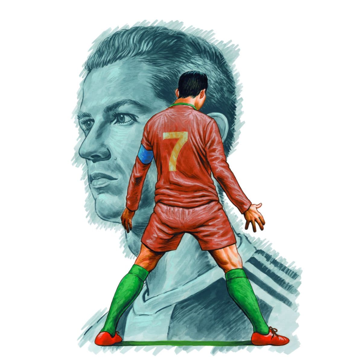 Ronaldo The Legend Wallpaper for Wall pattern detail