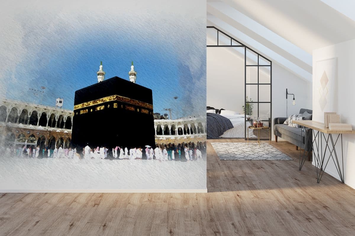 Kaaba Wallpaper for Wall shown in a room