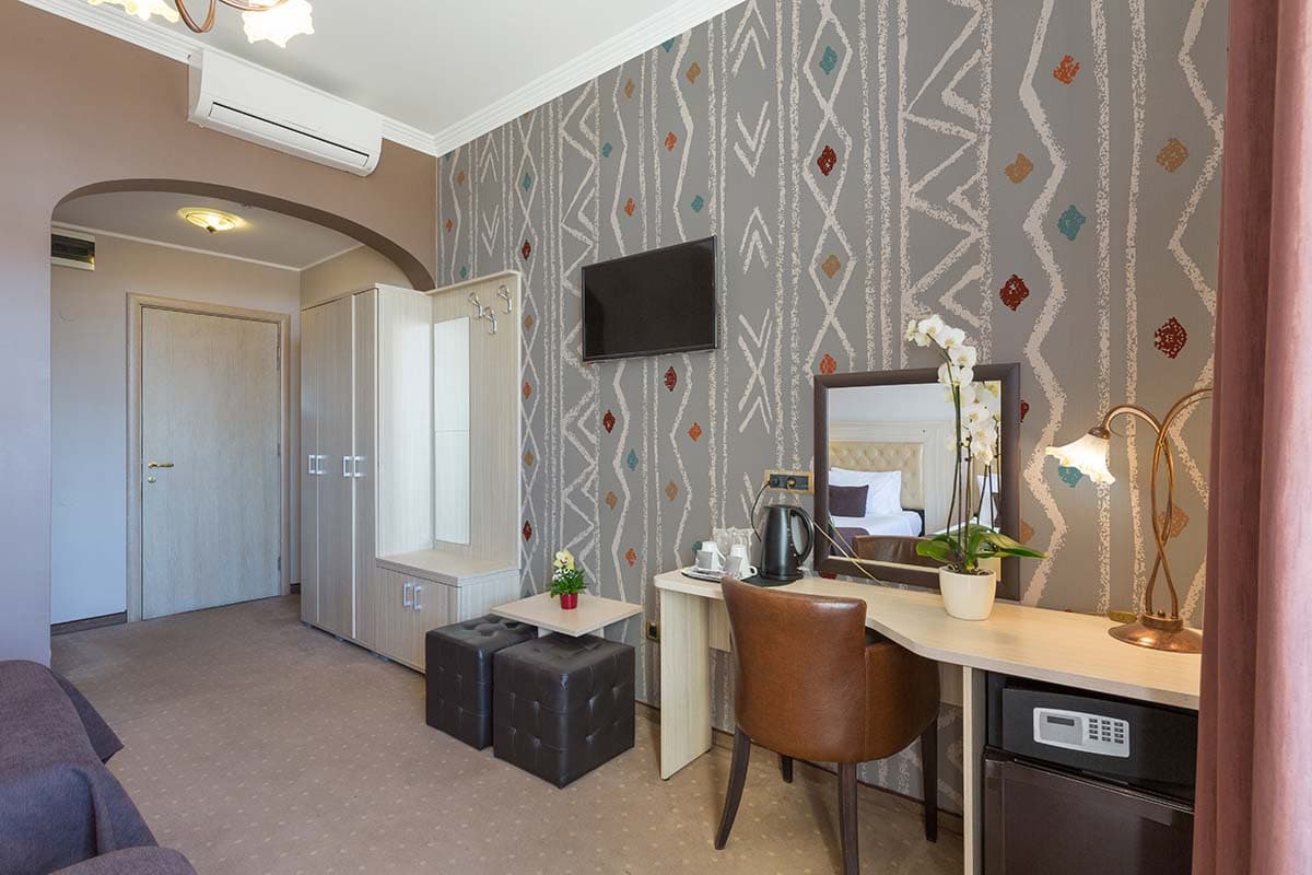 Tribal Nomad Print Wallpaper shown in a room