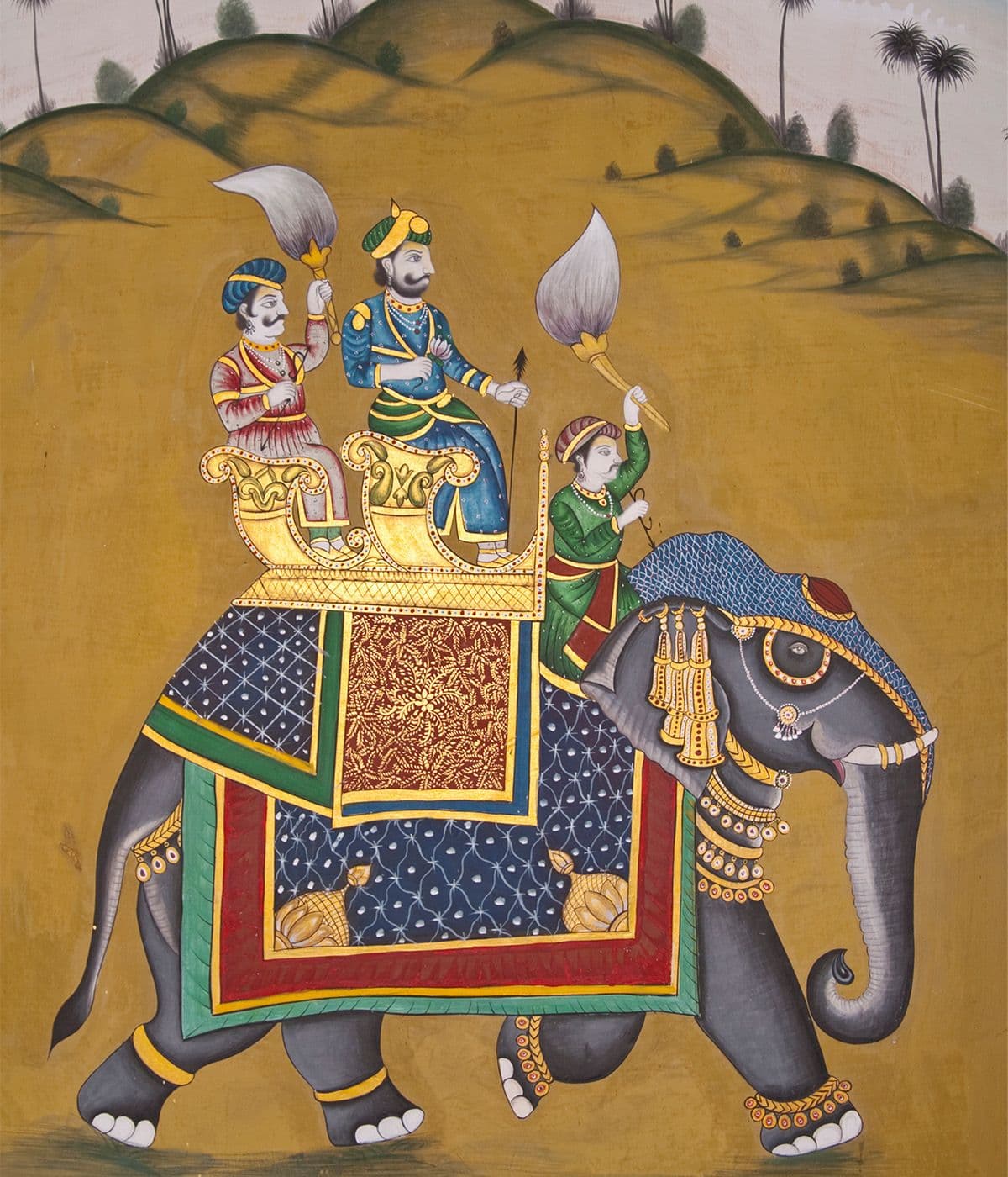 Hathi Raja Wallpaper Mural pattern detail