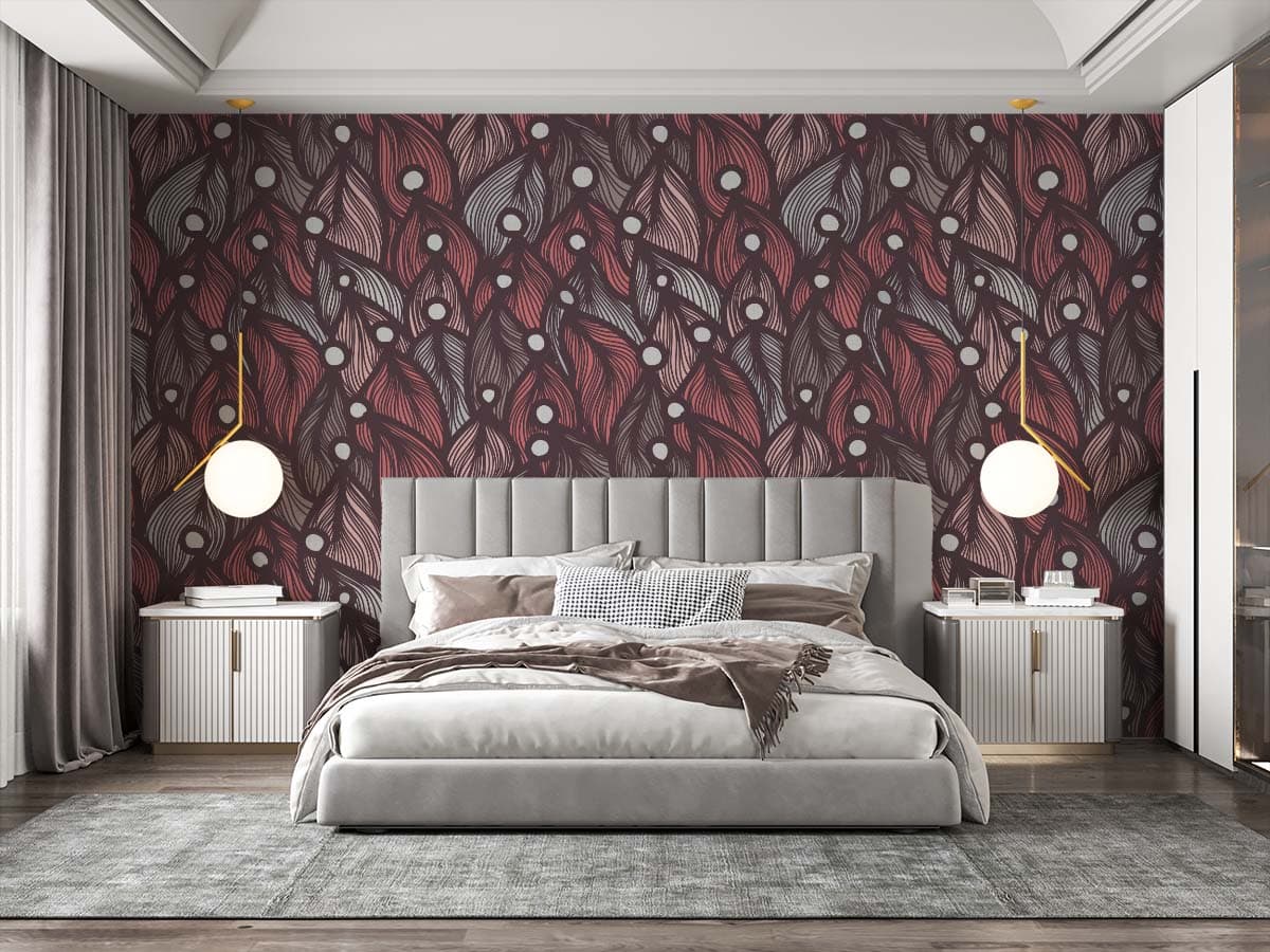Modern Stylish Texture Design Wallpaper shown in a room