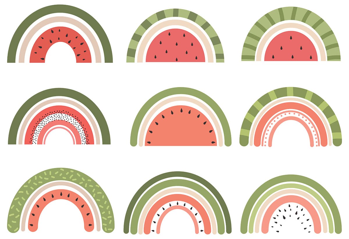 A Seamless Watermelon Wallpaper Pattern for Kids pattern detail