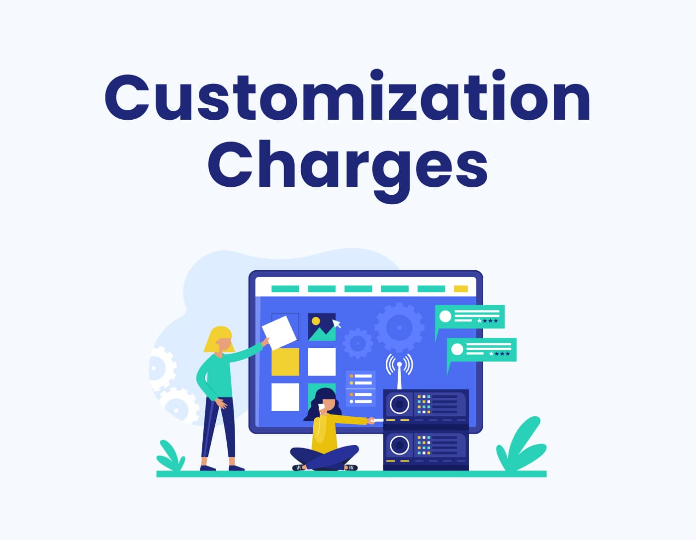 Customization Charges shown in a room