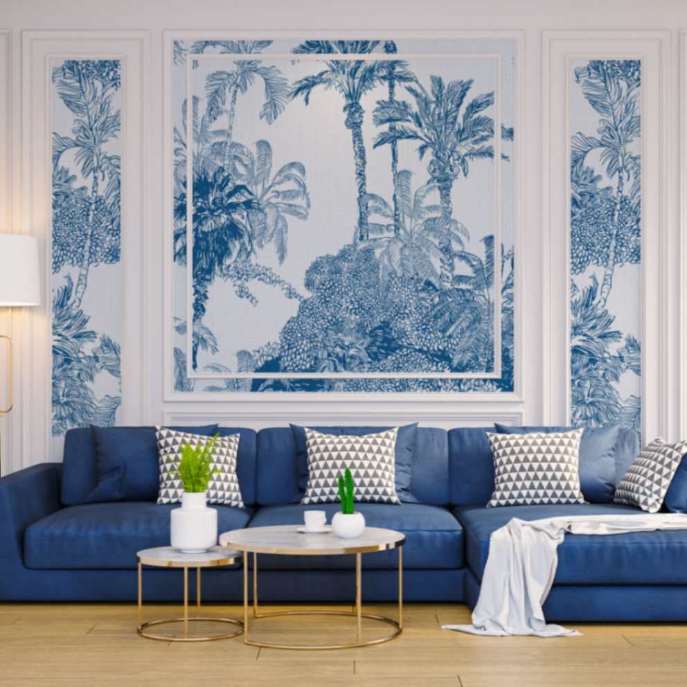 Art Nouveau Era Wallpaper Mural shown in a room