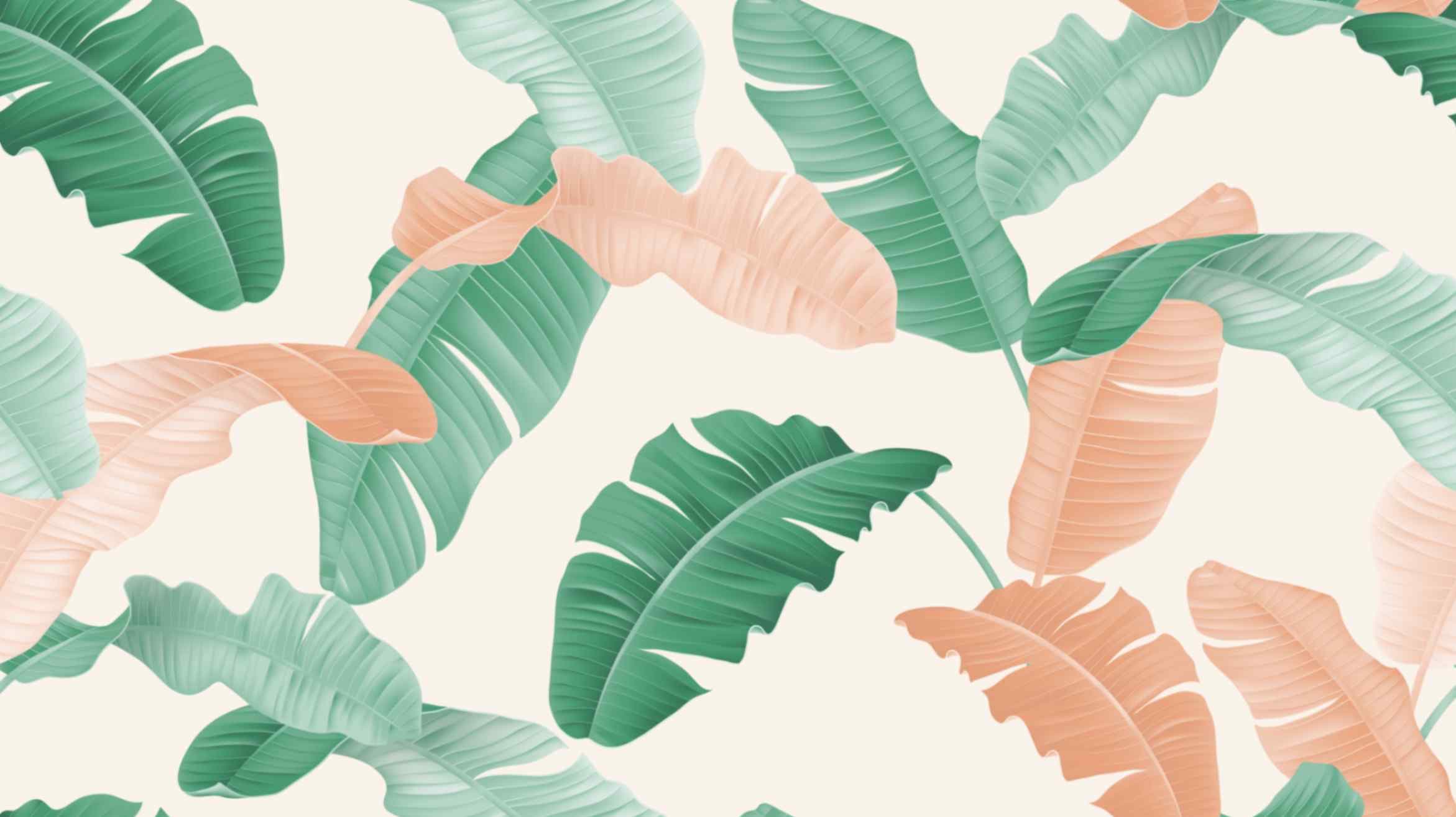 Exotict Jungle: Maximalistic Tropical Leaf Wallpaper pattern detail