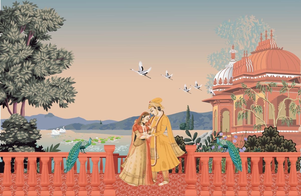 Hira Mandi Timeless Charm Wallpaper pattern detail