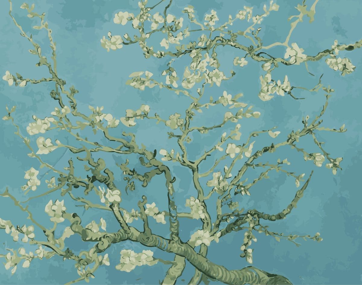 Van Gogh Almond Blossom Wallpaper pattern detail
