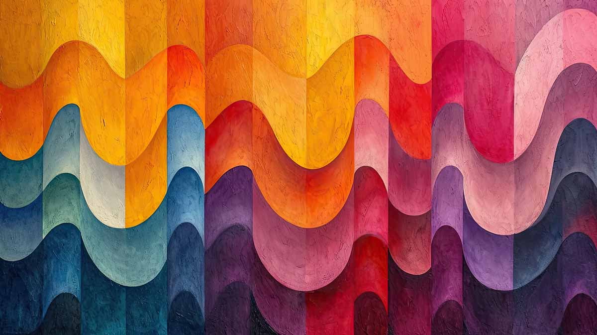 Dynamic Abstract Color Flow Decorative Wallpaper pattern detail