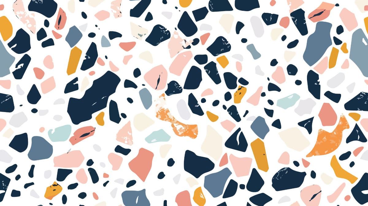 Modern Terrazzo Granite Frag Mural Wallpaper pattern detail