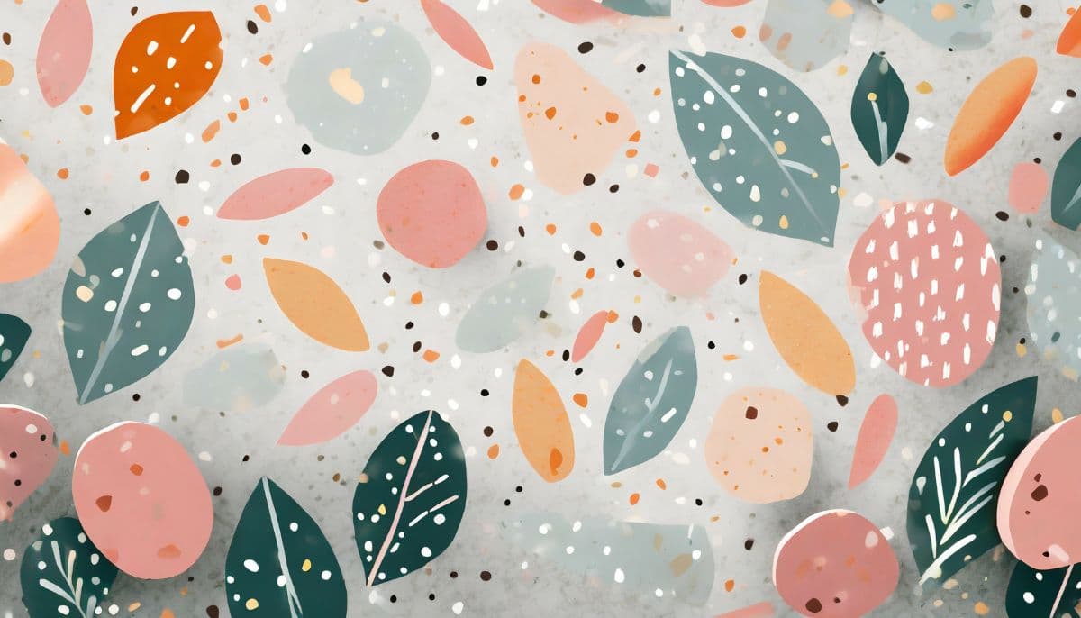 Terrazzo Cute Pastel Pattern Wallpaper pattern detail