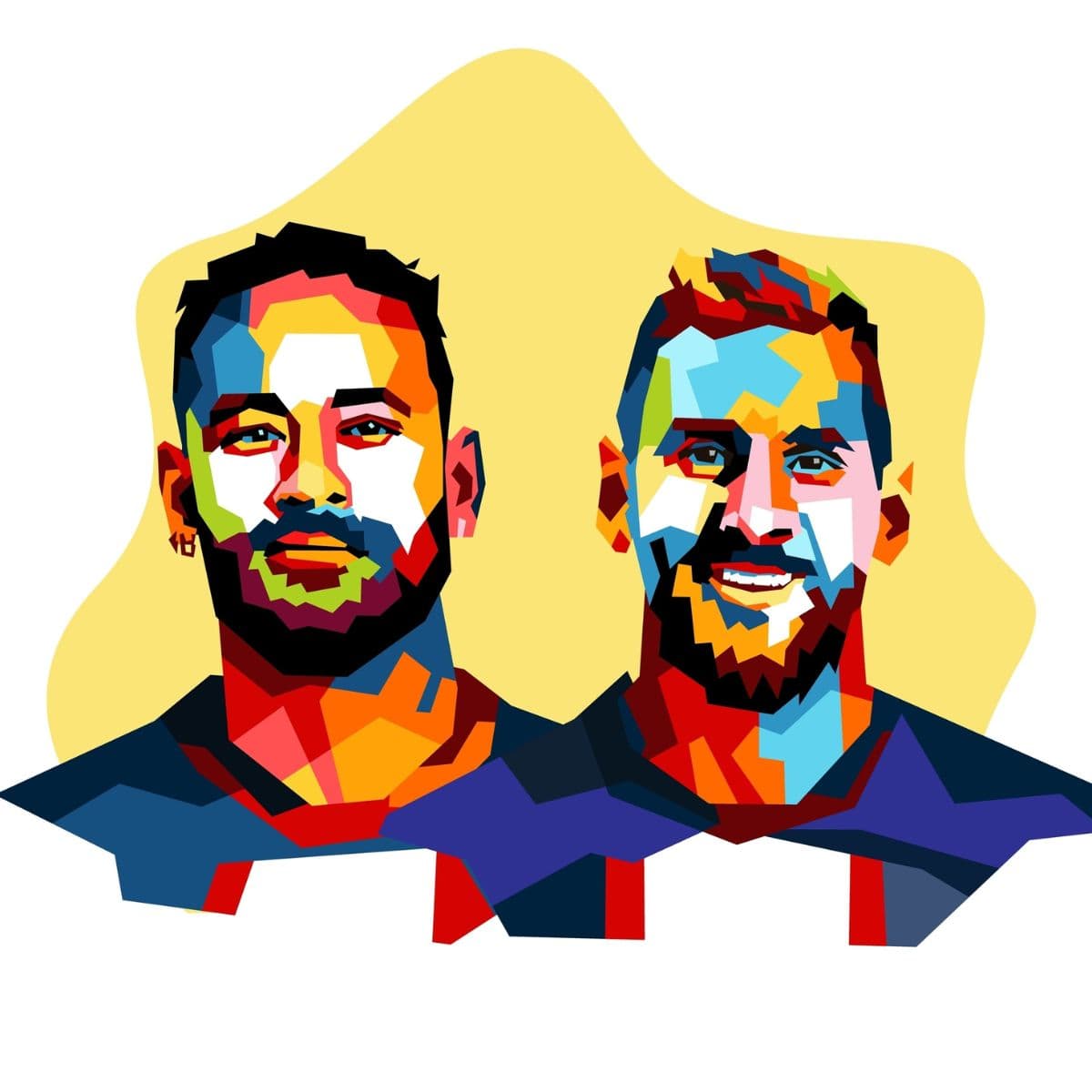 Messi and Neymar Wallpaper for Wall pattern detail