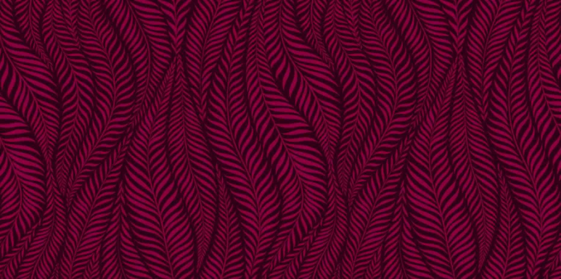 Burgundy Floral Jungle Wallpaper Mural pattern detail