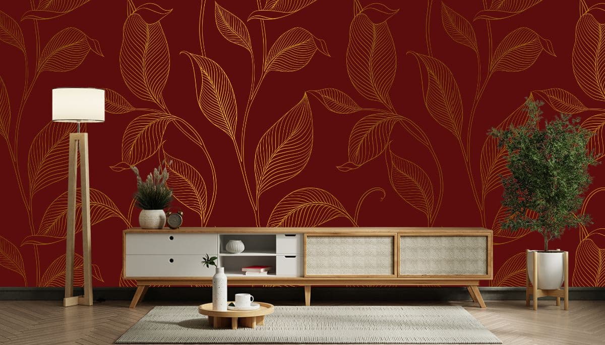 Royal Rouge Wallpaper for Wall shown in a room