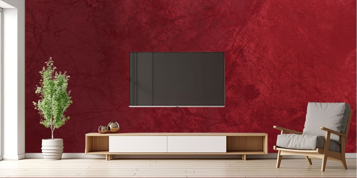 Maroon Mirage Wallpaper Mural shown in a room