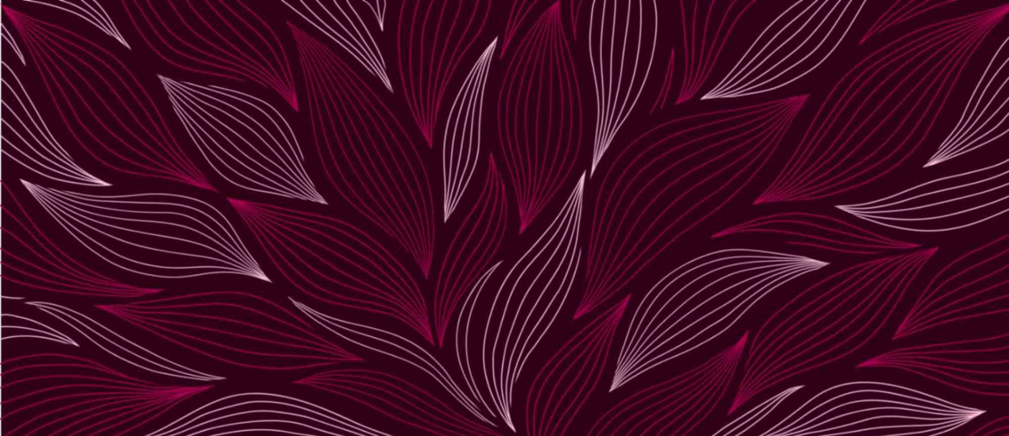 Elegant Dark Red with Light Pink Leaf Wallpaper pattern detail