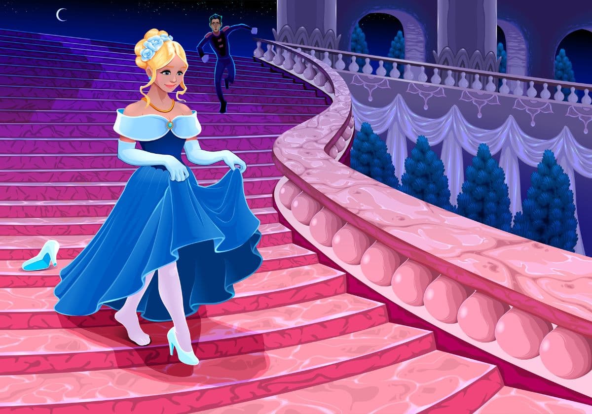 Cinderella's Shoe Falls Off Wallpaper for Wall pattern detail