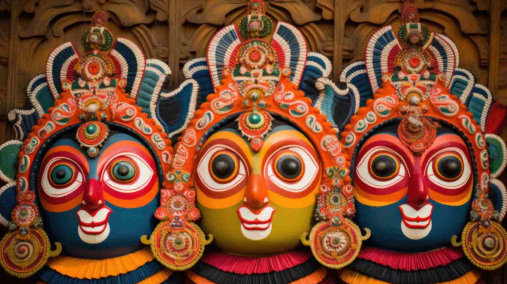 Shri Jagannath Rath Yatra Wallpaper Mural pattern detail
