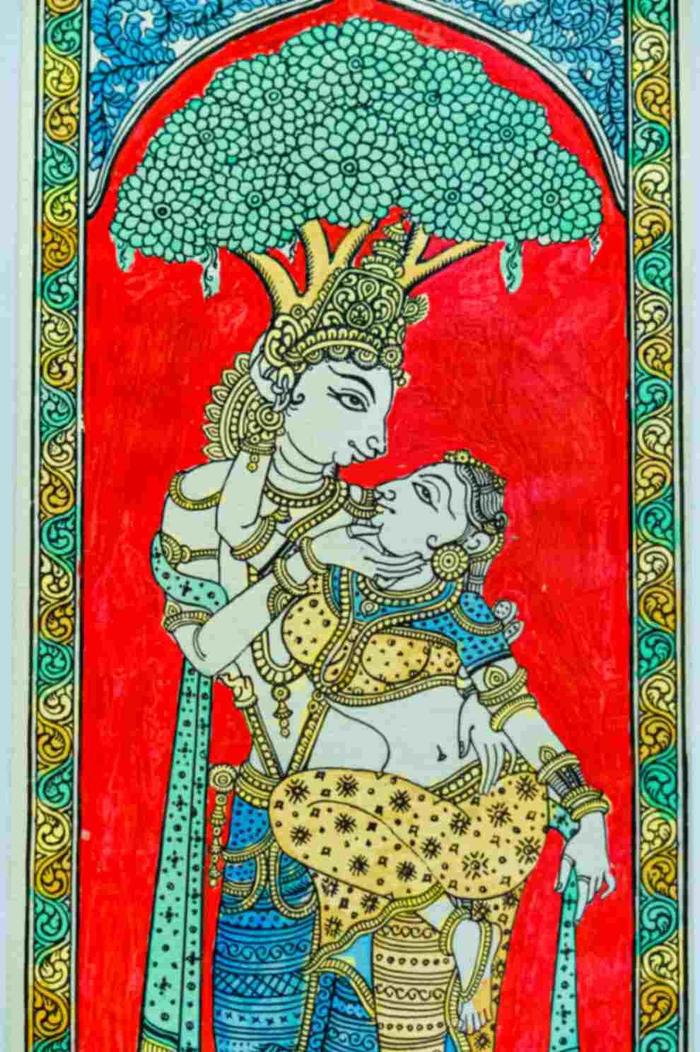 Pattachitra Painting Wallpaper Mural pattern detail