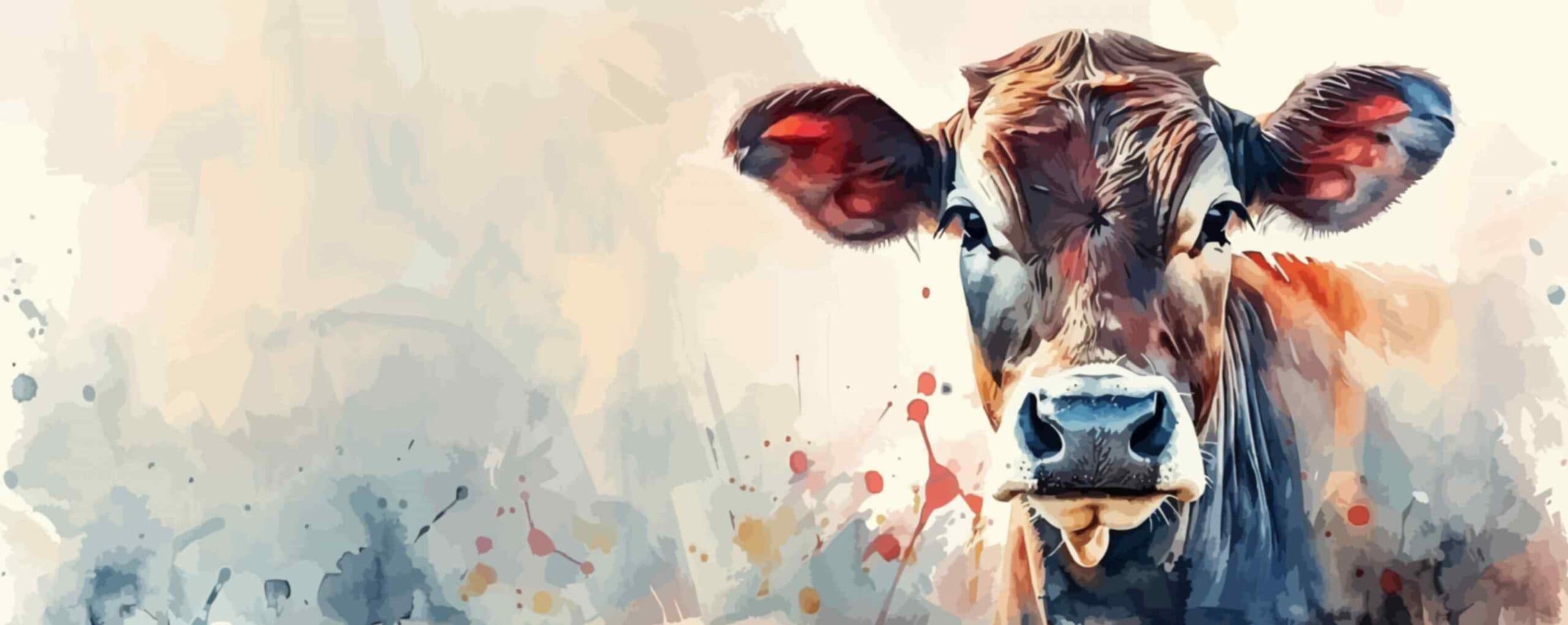 Majestic Bovine Art Cow Wallpaper Mural pattern detail